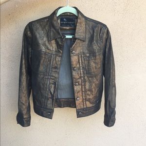 Brown/gold leather jacket